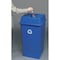 Rubbermaid Commercial 50 gal Square 50-Gallon Square Recycling Container, Blue, Resin RCP395973BECT - alternate 3